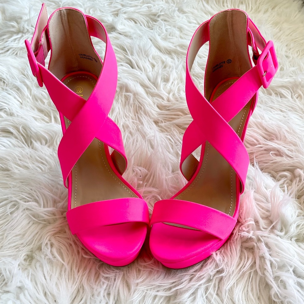 HOT Pink Heels with Box